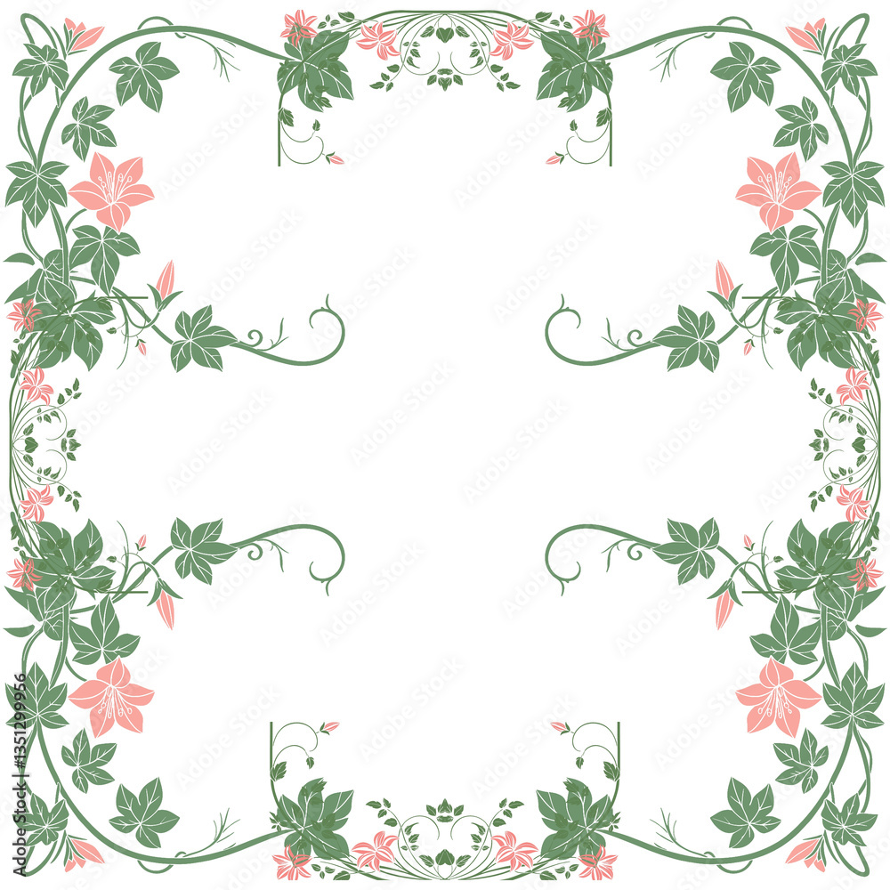 frame with leafs and leafs isolated icon design vector illustration frame with leafs and leafs isolated icon design vector illustration