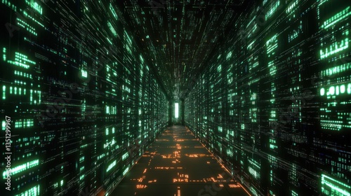 Digital Matrix Corridor: A Journey Through Cyberspace