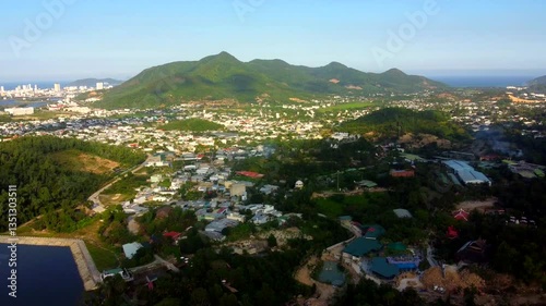 Highlands from a drone.
Mountainous area near Nha Trang city in Vietnam. 