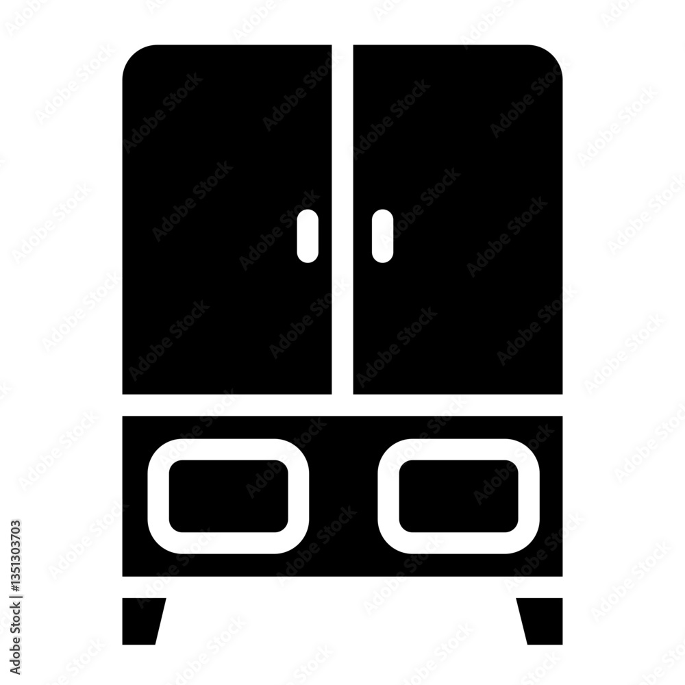 Furniture Interior Cupboard Glyph Icon Furniture Interior Cupboard Glyph Icon