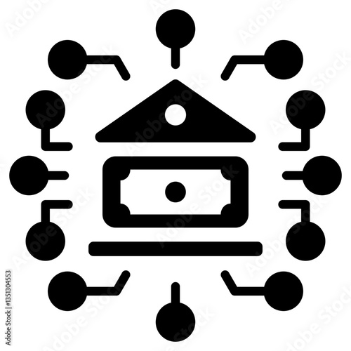 Digital Banking Glyph Icon