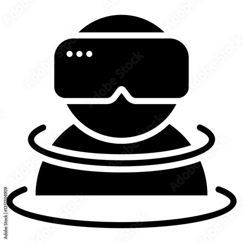 Virtual Reality Glyph Icon