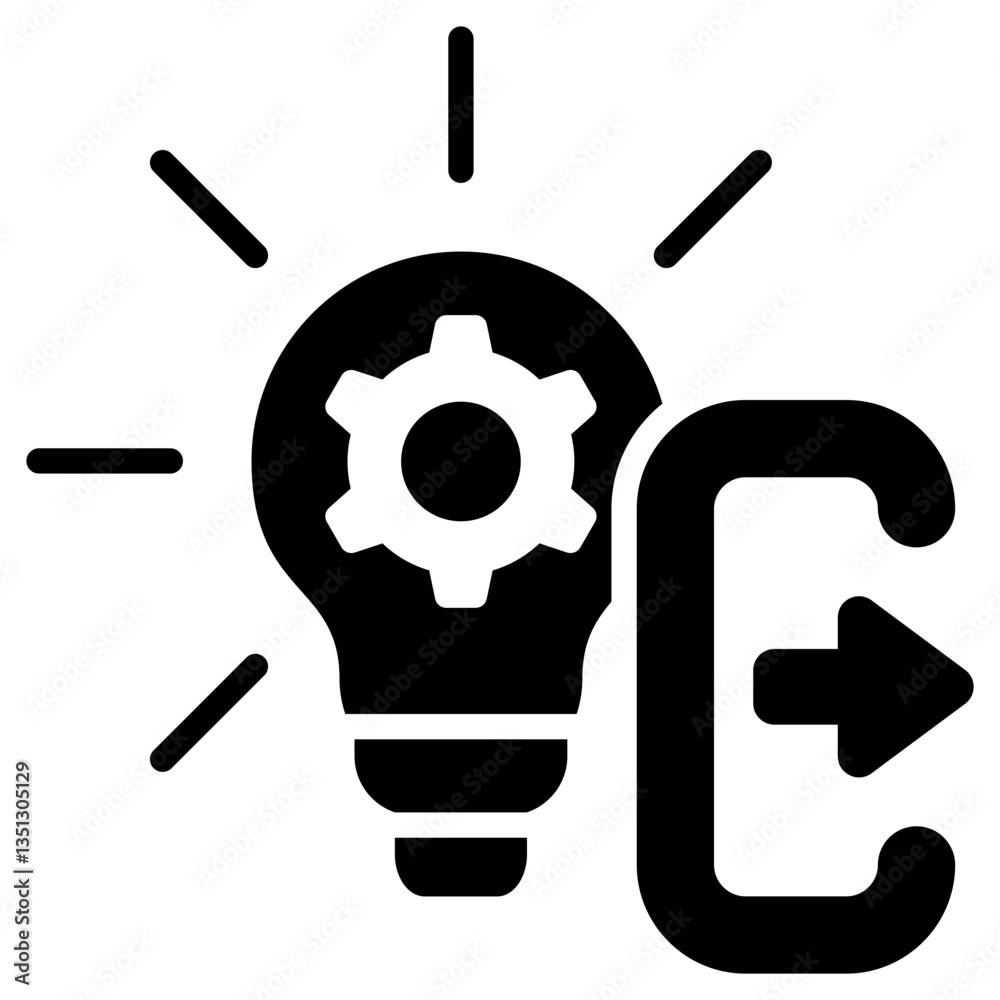 Exit Strategy Glyph Icon Exit Strategy Glyph Icon