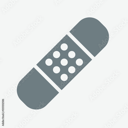 Plaster icon, bandage, first aid, wound care, medical, healing, protection.