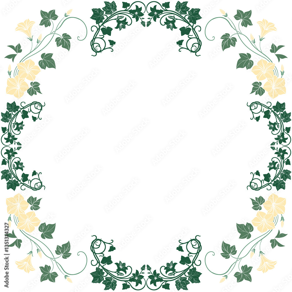 frame with leafs and leafs isolated icon design vector illustration frame with leafs and leafs isolated icon design vector illustration