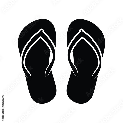 flip flops on white background