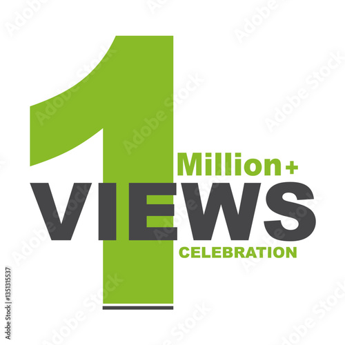 Download this Views Celebration Thumbnail Banner Set 1M, 1 Million Views, 1M Views, 1M Views eps vector file8