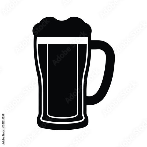 glass of beer on white background