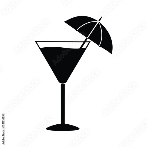 cocktail glass with cocktail
