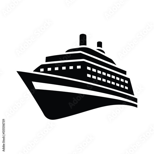 vector illustration of a cruise ship