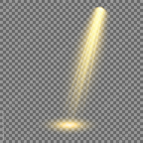 Bright light flash with cross-shaped beams, radiant white starburst, glowing flare overlay. Spotlight and Star with Bokeh and Dust Effect. Glowing Abstract. Yellow light effects. Light design element.