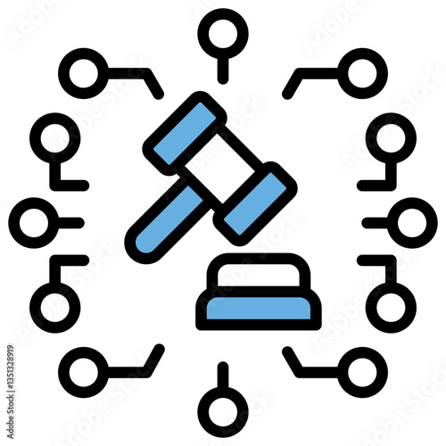 Regulatory Technology Blue Black Icon