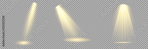Bright light flash with cross-shaped beams, radiant white starburst, glowing flare overlay. Spotlight and Star with Bokeh and Dust Effect. Glowing Abstract. Yellow light effects. Light design element.