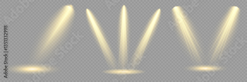 Bright light flash with cross-shaped beams, radiant white starburst, glowing flare overlay. Spotlight and Star with Bokeh and Dust Effect. Glowing Abstract. Yellow light effects. Light design element.
