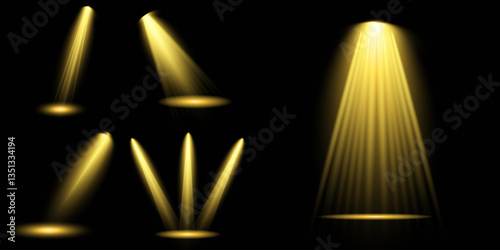 Bright light flash with cross-shaped beams, radiant white starburst, glowing flare overlay. Spotlight and Star with Bokeh and Dust Effect. Glowing Abstract. Yellow light effects. Light design element.