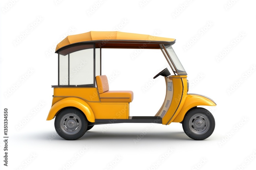 3D Rendered Tuktuk: Asian Auto Rickshaw in a Clean White Space 3D Rendered Tuktuk: Asian Auto Rickshaw in a Clean White Space