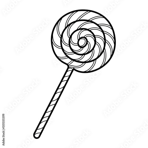 Round shape Lolipop coloring page 
