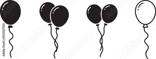 Balloon icon vector for web and mobile app. Party balloon sign and symbol