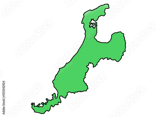 少しゆるい北陸3県地図 中日本 能登半島
