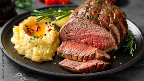 Roasted Beef Tenderloin with Creamy Mashed Potatoes