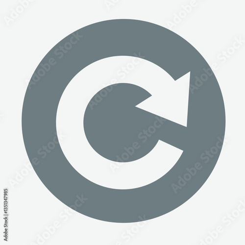 Circular arrow update icon symbolizing refresh, sync, or reload action.