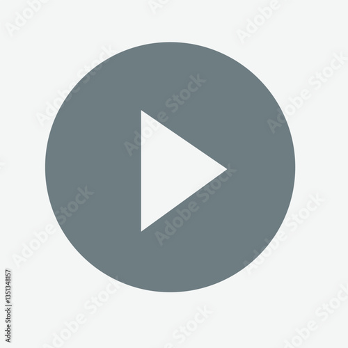 Bold triangular play button icon for media and video content.