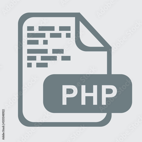 PHP code file icon, sleek, purple tones, modern and simple.