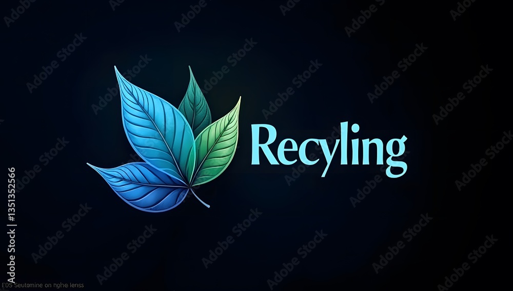 Recycle logo image made of green leaves on a white background. Commemorating Earth Day Recycle logo image made of green leaves on a white background. Commemorating Earth Day