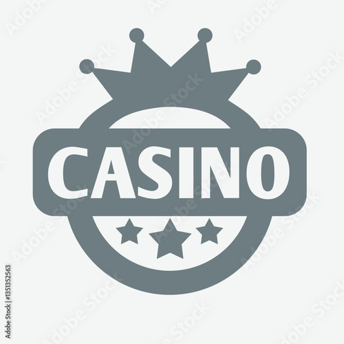 Vibrant casino icon representing gambling, games, entertainment, and casino experience.