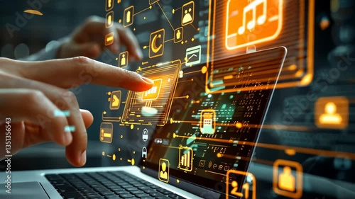 Digital Innovation:  Interactive User Interface and Data Visualization on Laptop