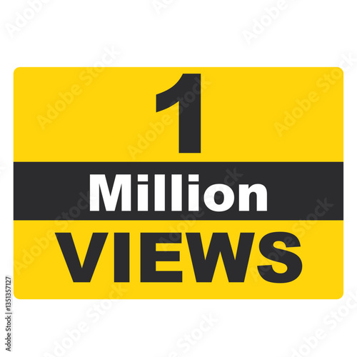 Download this Views Celebration Thumbnail Golden Banner Set 1M, 1 Million Views, 1M Views, 1M Views eps vector file24