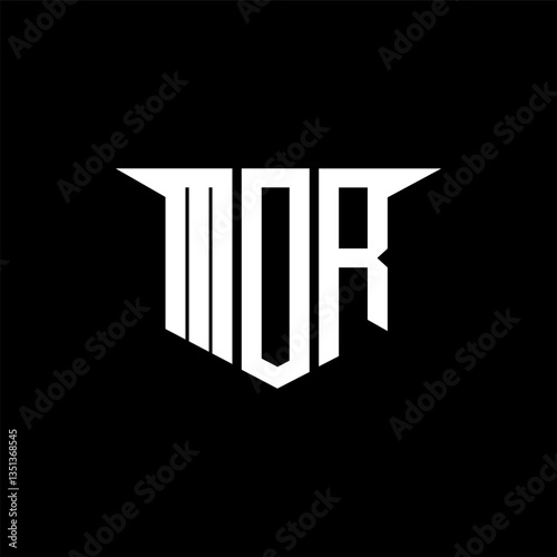 MOR letter logo design with white background in illustrator, vector logo modern alphabet font overlap style, calligraphy designs for logo, Poster, Invitation, etc.