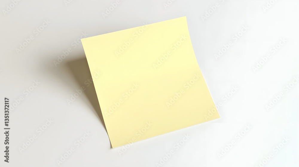 A small yellow sticky note on a plain white background A small yellow sticky note on a plain white background