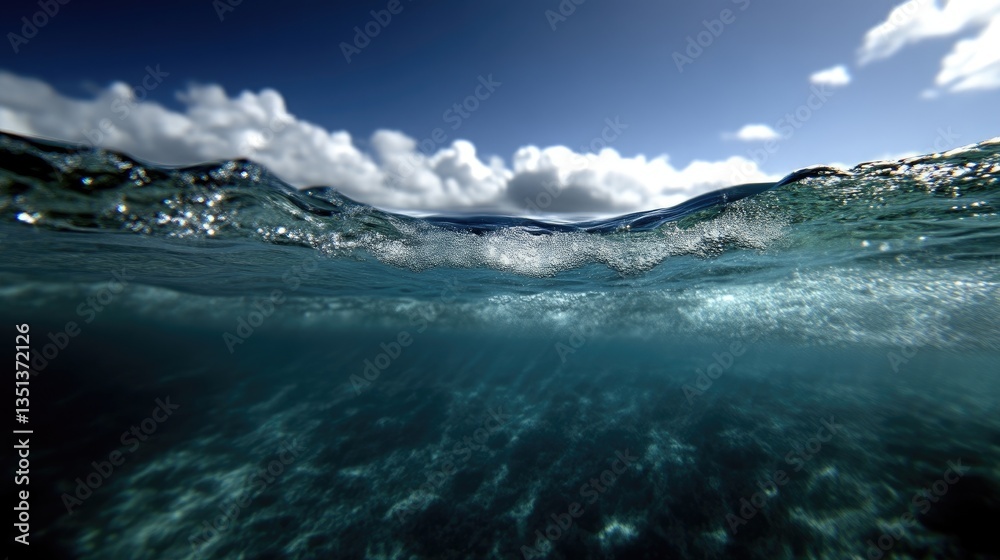 Fototapeta premium Underwater Ocean Waves
