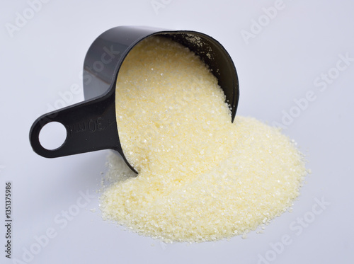 Obraz na plátně Potassium hexacyanidoferrate II on the ligt grey background