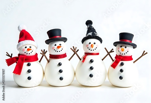 snowman on the snow