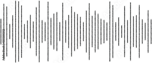 Audio spectrum vector halftone isolated on a white background