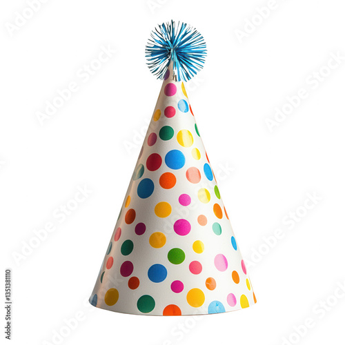 birthday party hat isolated on transparent background