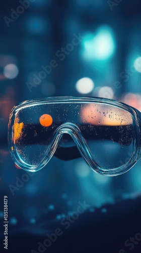 Obraz na płótnie A pair of goggles sitting on a table, ready for use w salonie