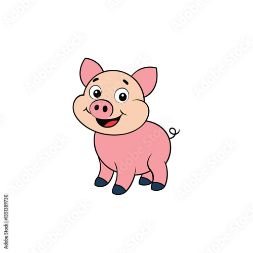 cheerful-piglet-on-white-background