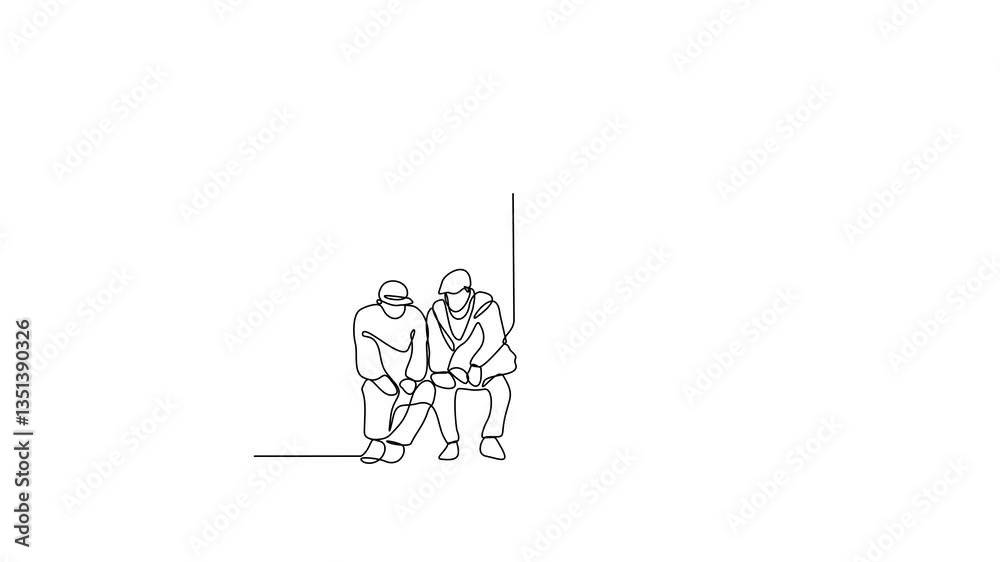 Animated self drawing of bus station activity video design illustration. Land transportation design in simple linear style video concept. Bus, driver and tourist activity in the bus station for asset Animated self drawing of bus station activity video design illustration. Land transportation design in simple linear style video concept. Bus, driver and tourist activity in the bus station for asset