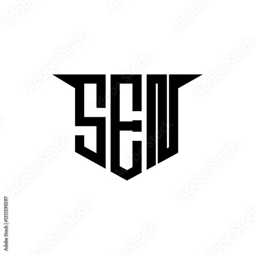 SEN letter logo design with white background in illustrator, vector logo modern alphabet font overlap style, calligraphy designs for logo, Poster, Invitation, etc.