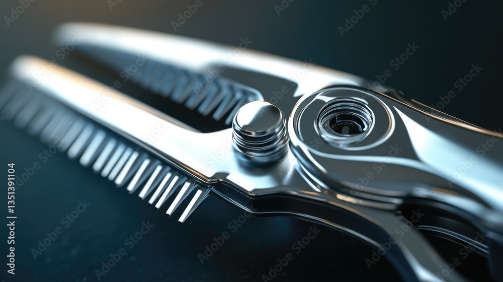 A pair of scissors sitting on a table, ready for use