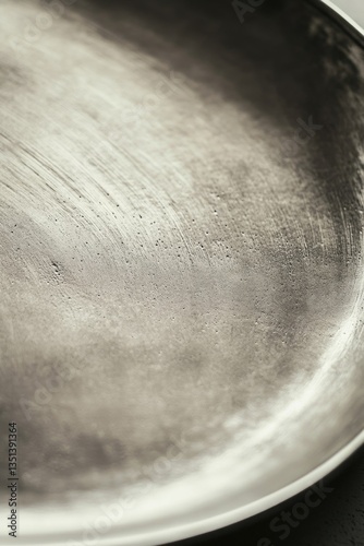 Obraz na płótnie A close-up shot of a metal plate on a table, useful for illustrating industrial or mechanical concepts w salonie