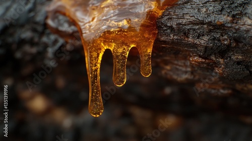 Dripping liquid on a wooden surface, great for background or texture use