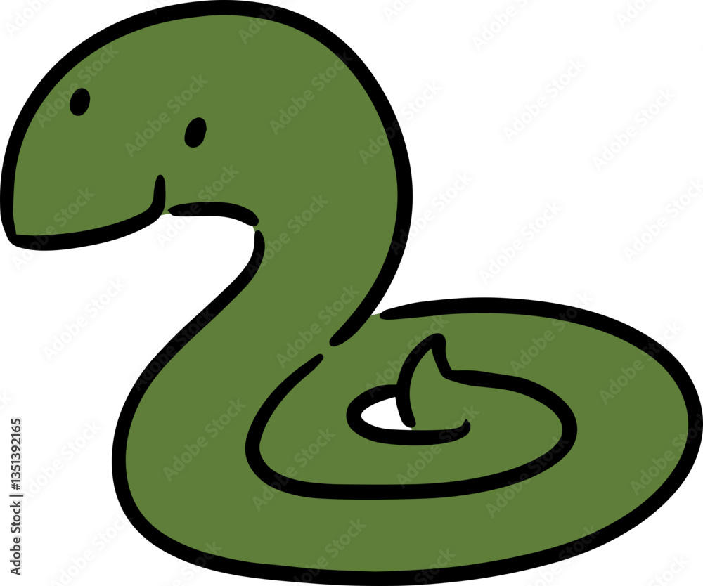 Fototapeta premium Illustration of snake cartoon