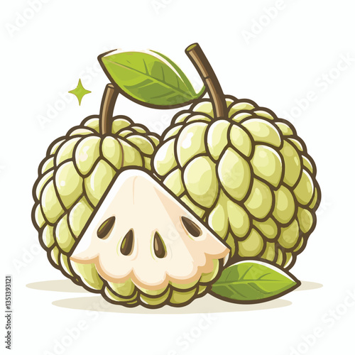fruit, tropical, healthy, food, organic, fresh, nature, sweet, background, green, delicious, vegetarian, ripe, freshness, vitamin, diet, exotic, juicy, tasty, custard, custard apple, nutrition, agricu