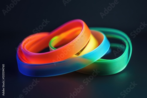 Obraz na płótnie Ribbons in various colors, perfect for wrapping gifts or adding decorative touches w salonie