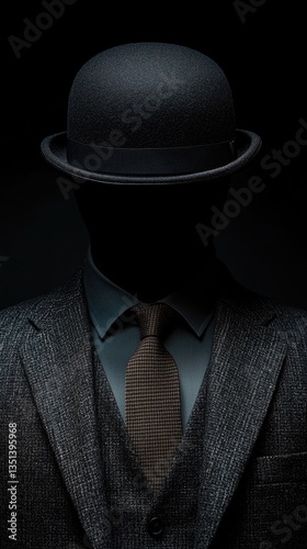 Obraz na płótnie Man in formal attire with hat, suitable for business or corporate use w salonie
