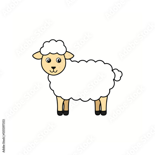 vector illustration of sheep